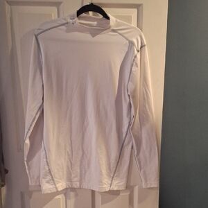 Under Armour ColdGear Compression Top XL in White Grey Stitching